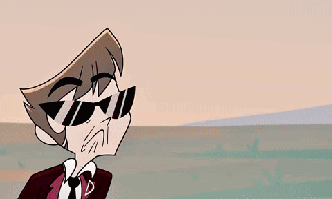 A Cartoon Character With Sunglasses And A Letter B On His Shirt Is Holding A Gun GIF