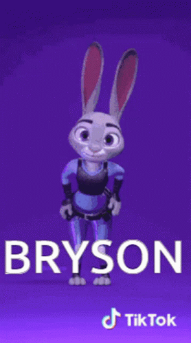 A Cartoon Character With The Name Bryson On The Bottom GIF