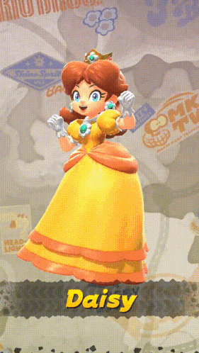 A Cartoon Character With The Name Daisy On It GIF