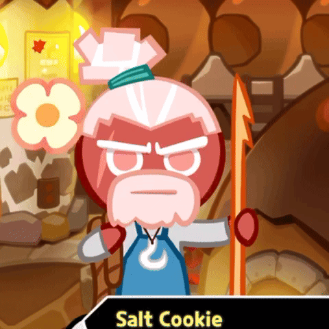 A Cartoon Character With The Name Salt Cookie On It GIF