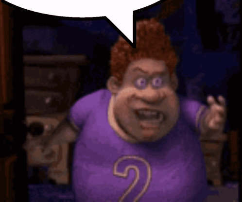 A Cartoon Character With The Number 2 On His Shirt GIF