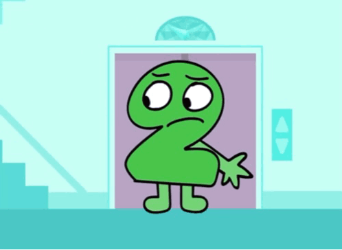 A Cartoon Character With The Number 2 On It GIF