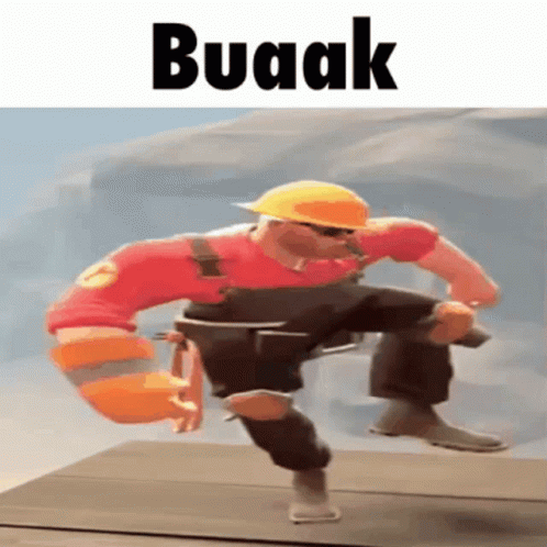 A Cartoon Character With The Word Buaak On The Top GIF