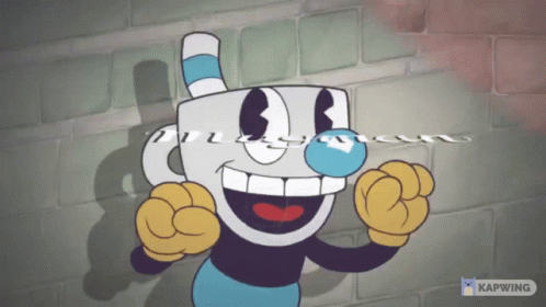 A Cartoon Character With The Word Kapwing On The Bottom Of The Screen GIF