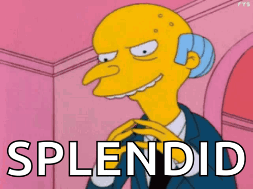 A Cartoon Character With The Word Splendid On The Bottom Right GIF