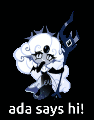 A Cartoon Character With The Words Ada Says Hi GIF