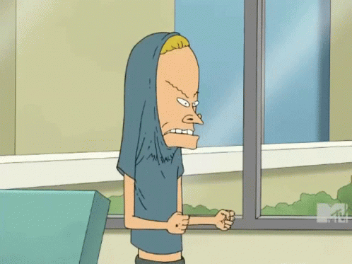A Cartoon Character With The Words " Are You Threatening Me " Below Him GIF
