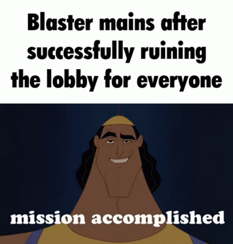 Blaster Main Ruined Lobby Mission Accomplished GIF