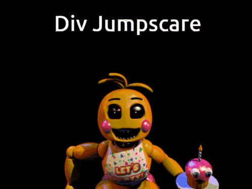 A Cartoon Character With The Words Div Jumpscare Written Above It GIF