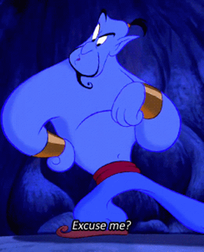 A Cartoon Character With The Words Excuse Me Written Below Him GIF