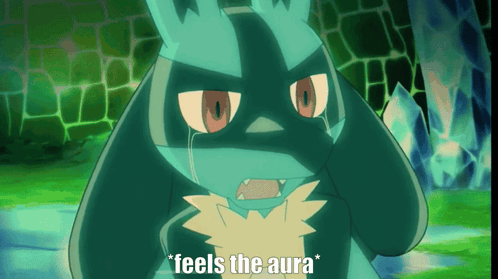 A Cartoon Character With The Words Feels The Aura On The Bottom GIF