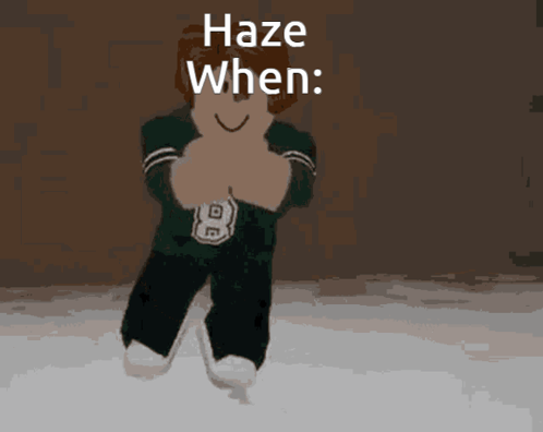 A Cartoon Character With The Words Haze When Written On The Bottom GIF