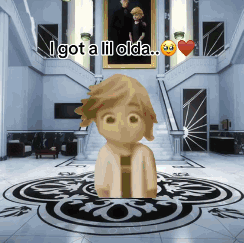 A Cartoon Character With The Words I Got A Lil Olda Written On The Bottom GIF