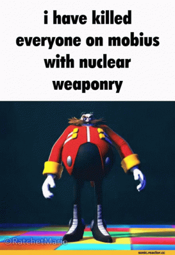 Cartoon With Nuclear Weaponry Kill Everyone On Mobius GIF