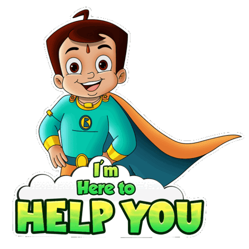 A Cartoon Character With The Words I 'M Here To Help You Below Him GIF