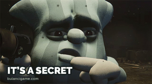 A Cartoon Character With The Words It 'S A Secret GIF