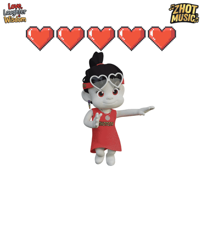 A Cartoon Character With The Words Love Laughter Wisdom On The Bottom Right GIF