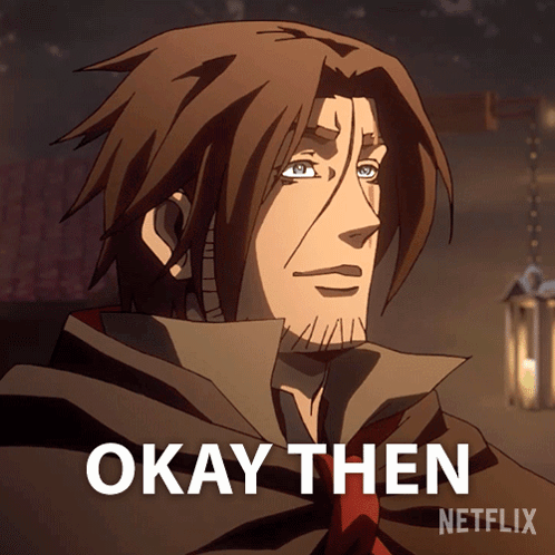A Cartoon Character With The Words Okay Then Netflix On The Bottom GIF