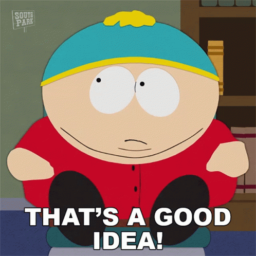 A Cartoon Character With The Words That 'S A Good Idea GIF