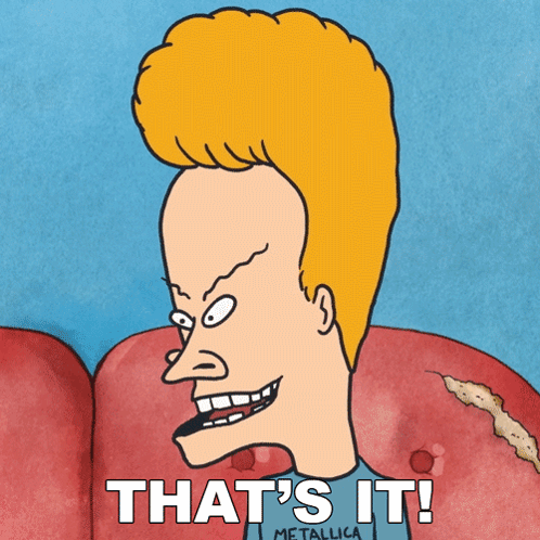 A Cartoon Character With The Words That 'S It Metallica On The Bottom GIF