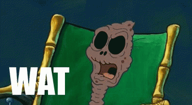 A Cartoon Character With The Words Wat Did You Say Written On It GIF