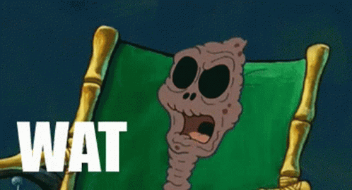 A Cartoon Character With The Words Wat Did You Say Written On It GIF