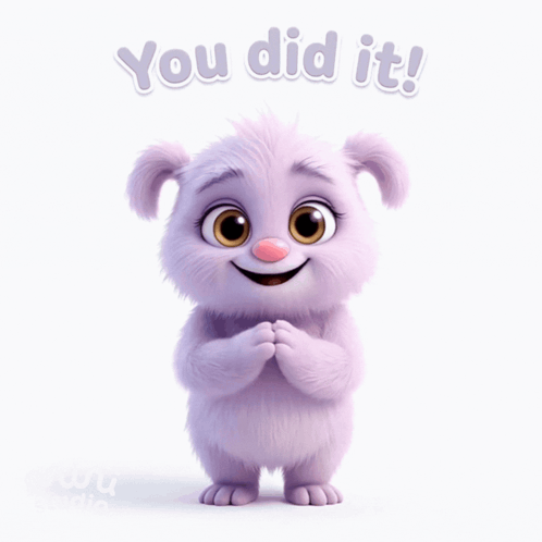 A Cartoon Character With The Words You Did It GIF