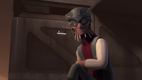 A Cartoon Character With The Words " You Know The Ghost Is A Very Nice Ship " Above Him GIF