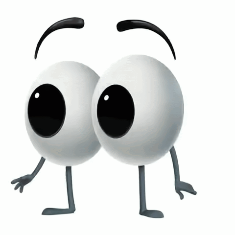 A Cartoon Character With Two Eyes And Arms And Legs GIF