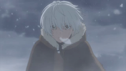 A Cartoon Character With White Hair And A Cape Blowing Smoke GIF