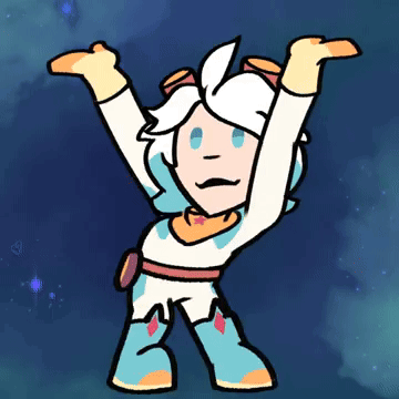 White Hair Blue Eyes Cartoon Dancing GIF