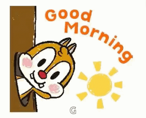A Cartoon Chipmunk Peeking Out From Behind A Tree With The Sun Behind Him . GIF