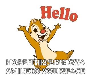 Cartoon Chipmunk With Arms Up Hope This Brings A Smile GIF