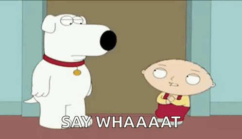 A Cartoon Dog And A Boy Are Standing Next To Each Other And Talking . GIF
