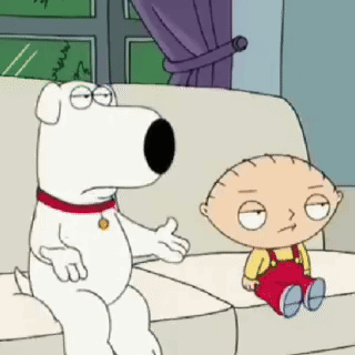 A Cartoon Dog Is Sitting On A Couch Next To A Boy Sitting On A Couch . GIF