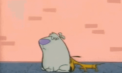 A Cartoon Dog Is Standing Next To A Cartoon Cat . GIF