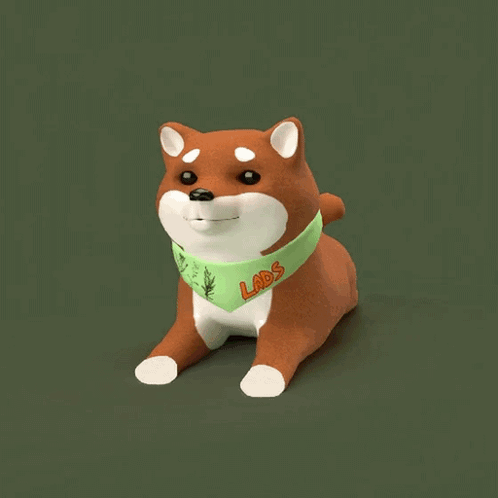 A Cartoon Dog Standing Next To A Cornucopia Of Pumpkins And Nuts GIF