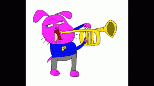 A Cartoon Dog Wearing A Blue Shirt With The Letter P On It GIF