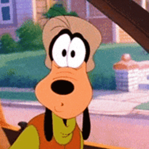 A Cartoon Dog Wearing A Hat And A Vest GIF