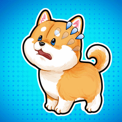 A Cartoon Dog With Tears On Its Face GIF
