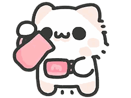 a cartoon drawing of a bear with a cup of coffee in its mouth