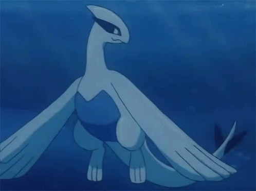 A Cartoon Drawing Of A Bird With A Blue Background GIF