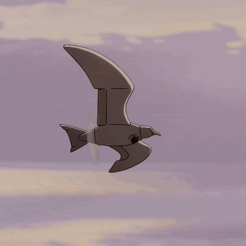 a cartoon drawing of a bird with a large beak