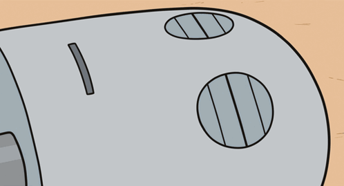 A Cartoon Drawing Of A Black Box With A Yellow Circle On Top GIF