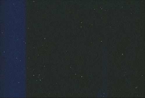 A Cartoon Drawing Of A Blue Object With A Black Background And Stars GIF