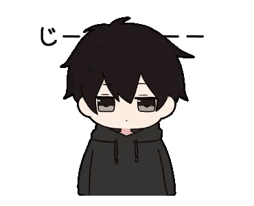 a cartoon drawing of a boy wearing a black hoodie with chinese writing on it
