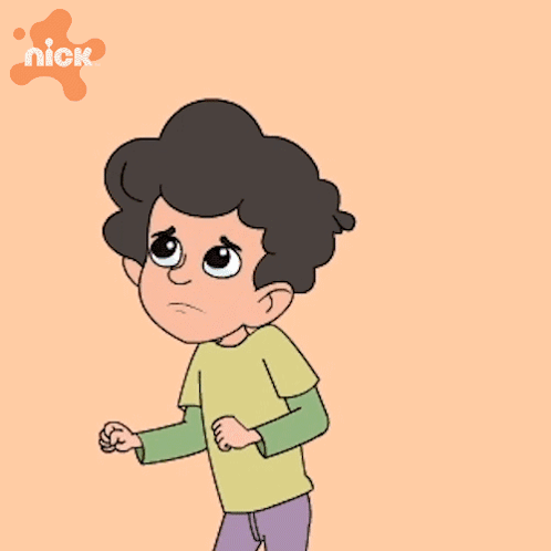 A Cartoon Drawing Of A Boy With A Nick Logo In The Background GIF