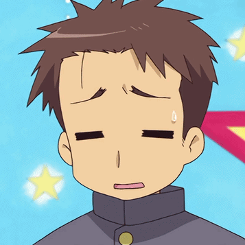A Cartoon Drawing Of A Boy With A Tear Running Down His Face GIF