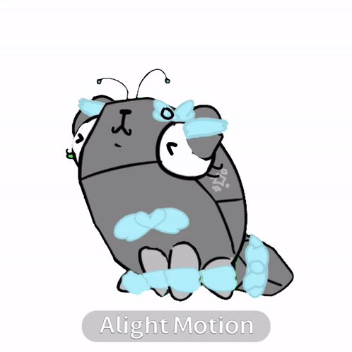 A Cartoon Drawing Of A Bug With The Word Alight Motion Underneath It GIF