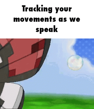 A Cartoon Drawing Of A Butterfly With The Words Tracking Your Movements As We Speak GIF